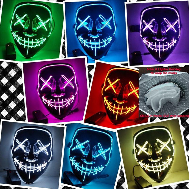 Halloween LED Purge Mask