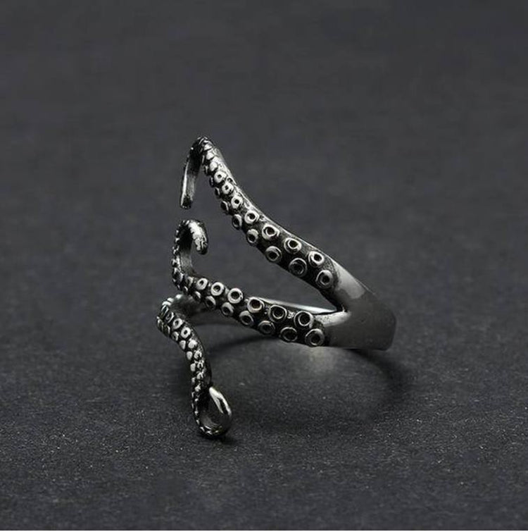 Premium Gothic Resizable Octopus Ring