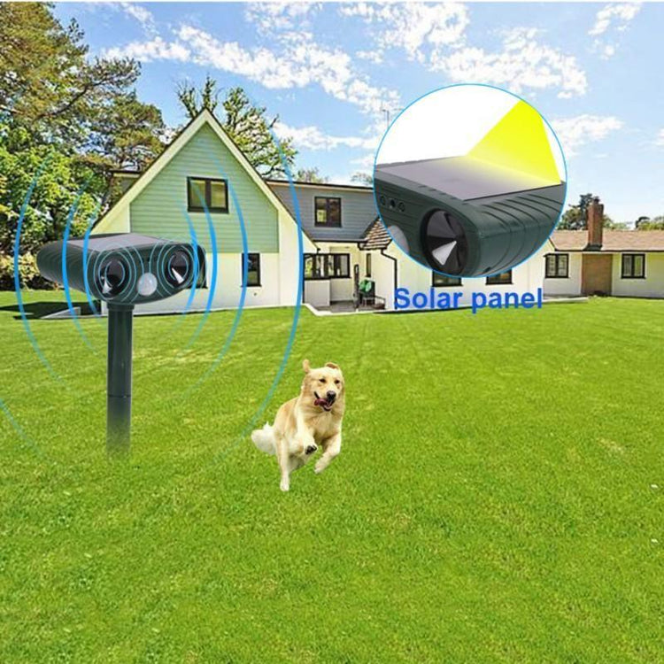 Outdoor Ultrasonic Solar-Powered Animal Repeller