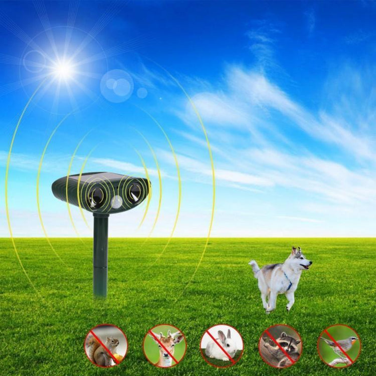 Outdoor Ultrasonic Solar-Powered Animal Repeller