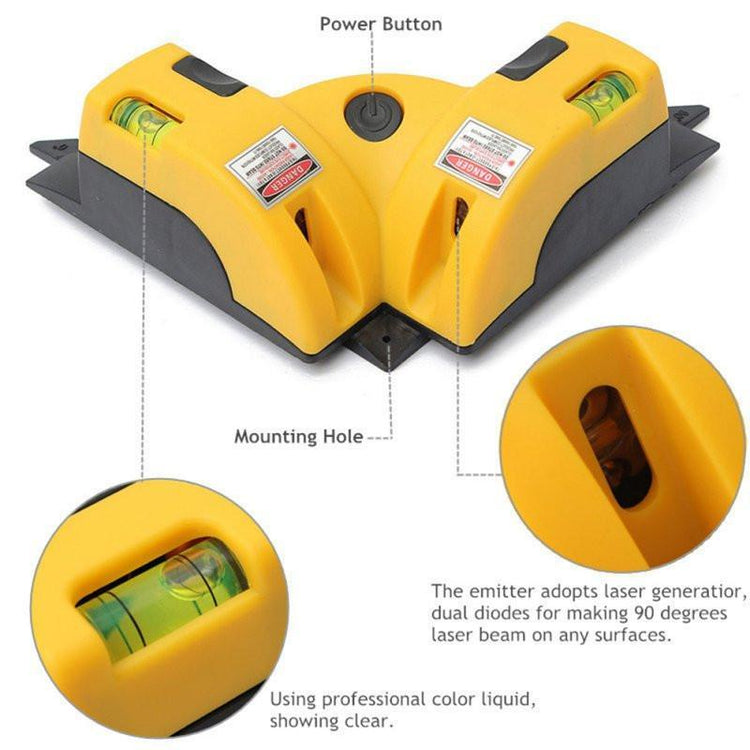 Right Angle Laser Level Line Projection