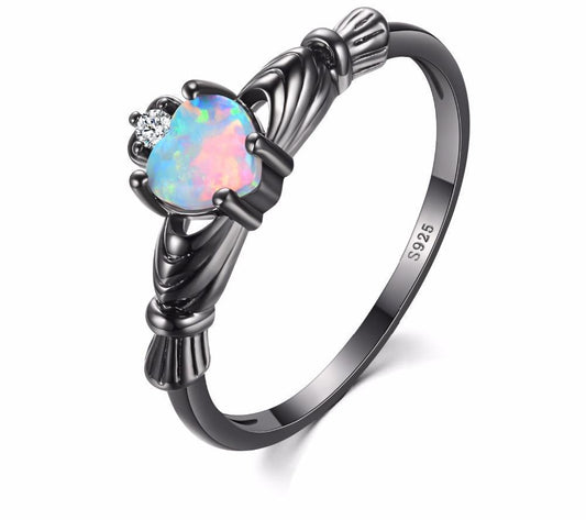 Celeste - Vintage Opal Heart Shaped Ring