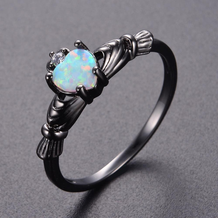 Celeste - Vintage Opal Heart Shaped Ring