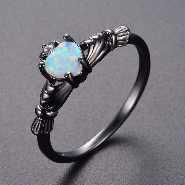 Celeste - Vintage Opal Heart Shaped Ring