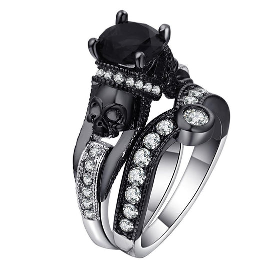 Skulla - Cubic Zirconia Skull Ring Set