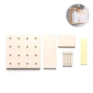 Plastic Hole Floating Wall Shelf(1 Set)