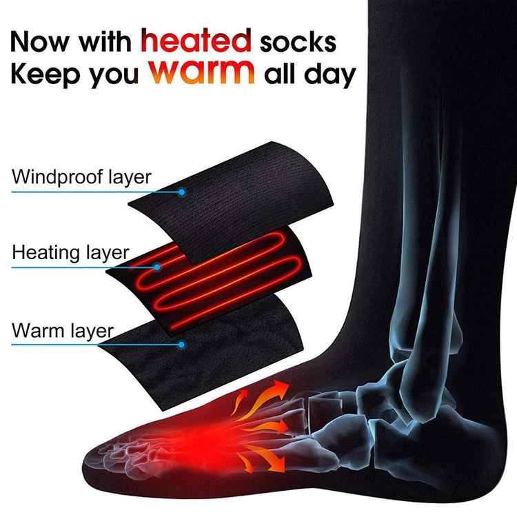 Thermal Heated Cotton Socks (1 Pair)