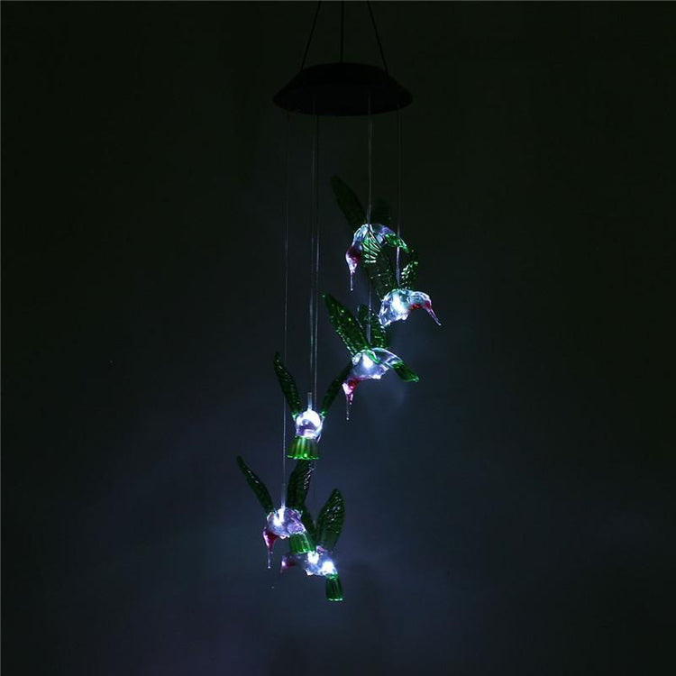 LED Solar Powered Humming Bird Chime