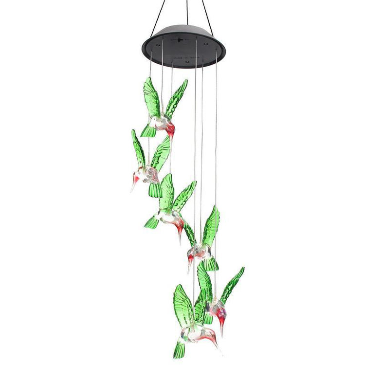 LED Solar Powered Humming Bird Chime