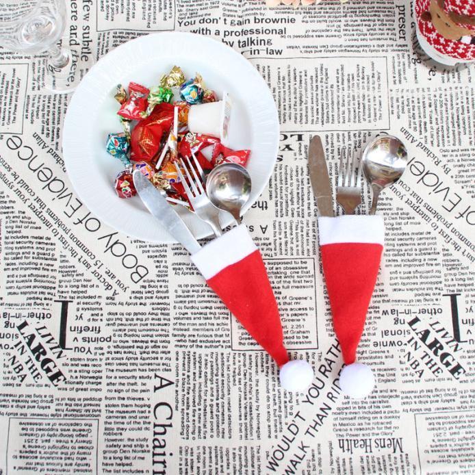 Christmas Santa Cutlery Cloth (5 Pieces/Set)