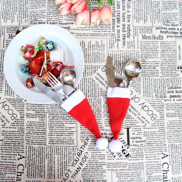 Christmas Santa Cutlery Cloth (5 Pieces/Set)