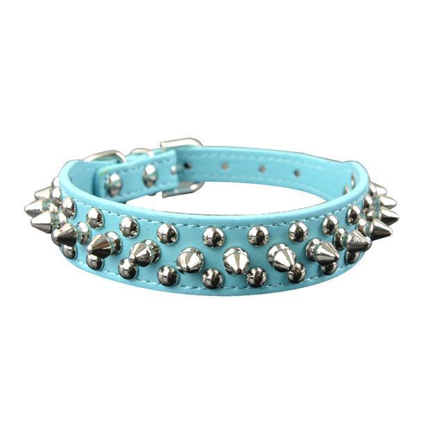 Studded And Spiked Leather Dog Collar