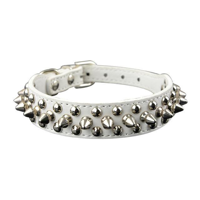 Studded And Spiked Leather Dog Collar