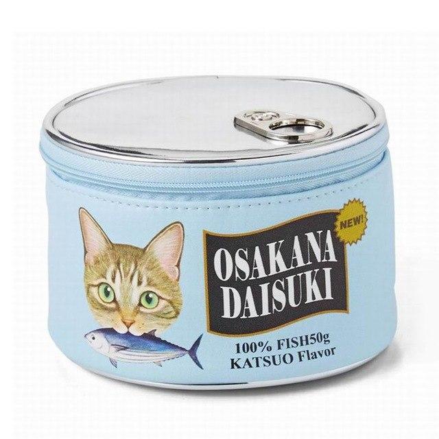 Cute Cat Food Can Cosmetic Bag