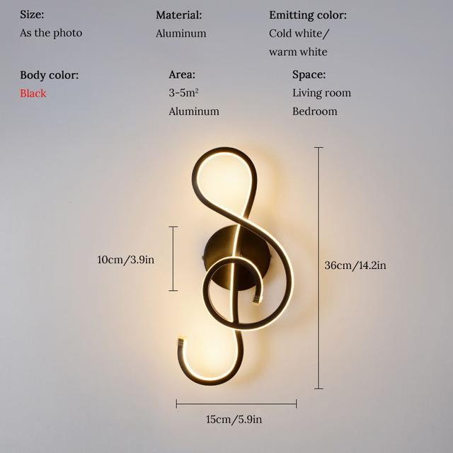 Treble Clef Wall Lamp