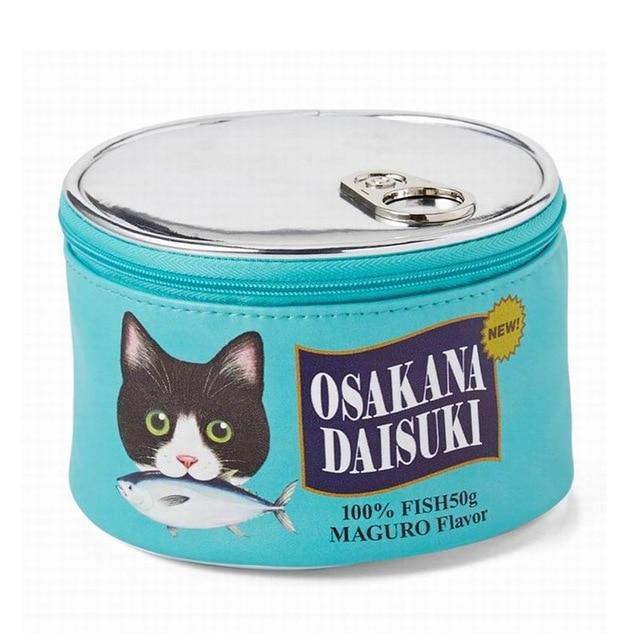 Cute Cat Food Can Cosmetic Bag