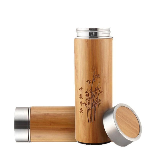 Bamboo Tumbler with Tea Infuser & Strainer