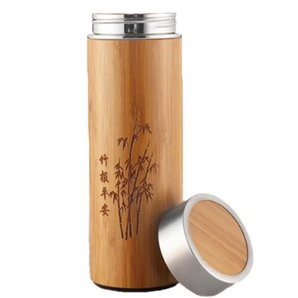 Bamboo Tumbler with Tea Infuser & Strainer