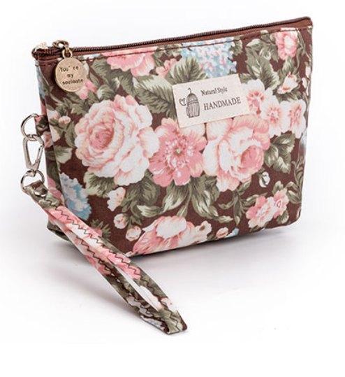 Vintage Floral Cosmetic Bag