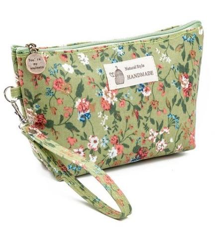 Vintage Floral Cosmetic Bag