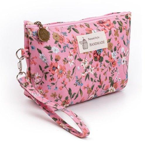 Vintage Floral Cosmetic Bag