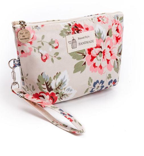 Vintage Floral Cosmetic Bag