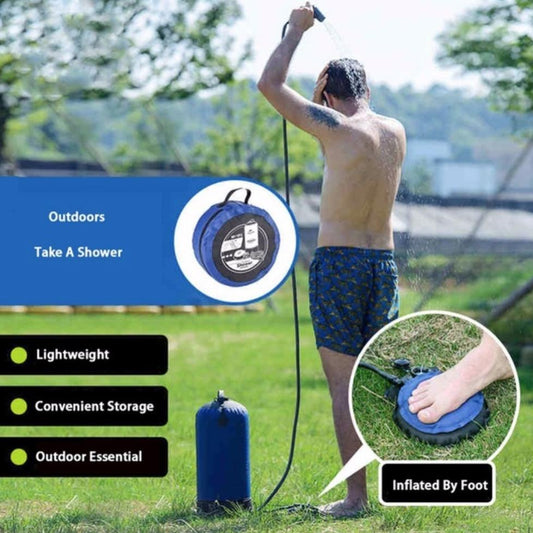 Portable Power Shower With Foot Pump