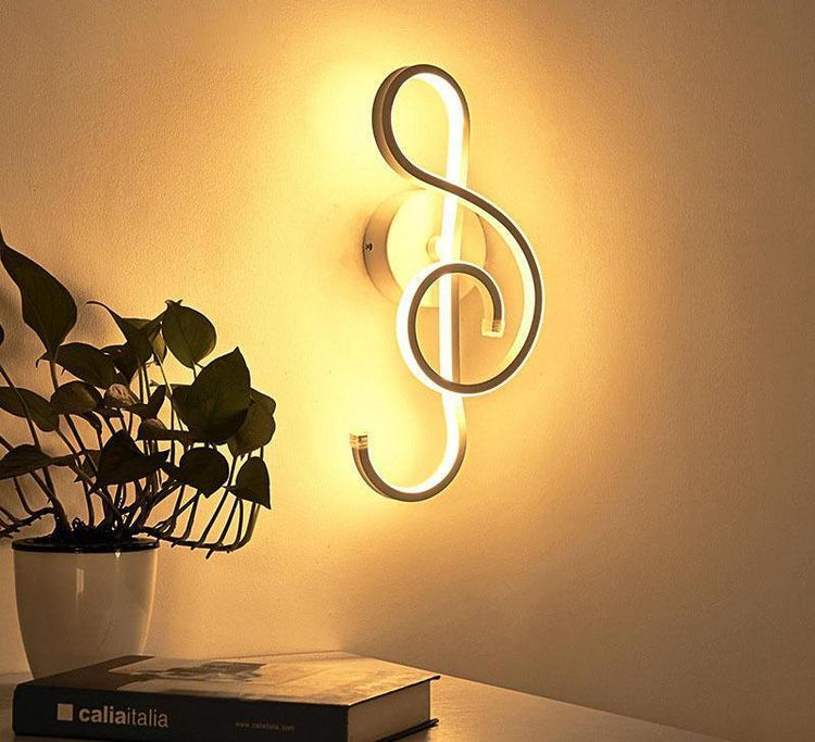 Treble Clef Wall Lamp