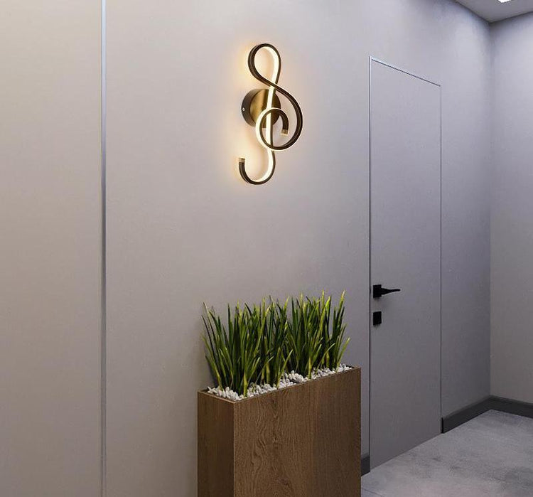 Treble Clef Wall Lamp